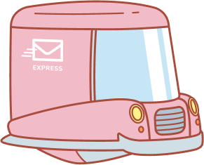 ピンクの車